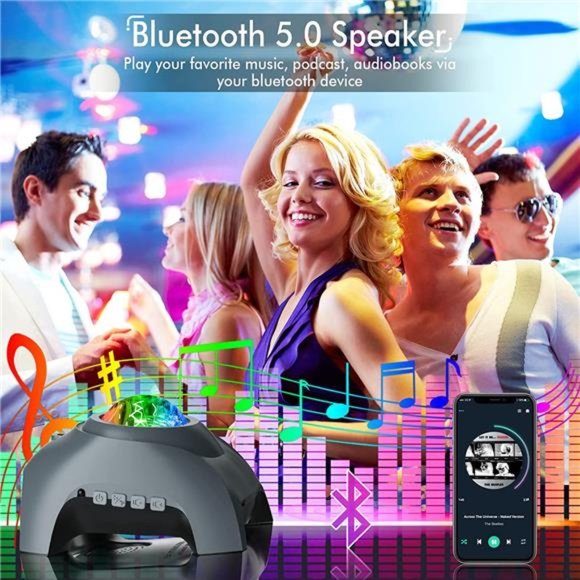 Star Projector,GalaxyProjector for Bedroom,AuroraProjector with BluetoothSpeaker - Picture 3 of 6